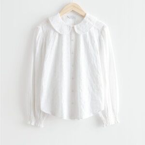 & Other Stories White Lace Blouse